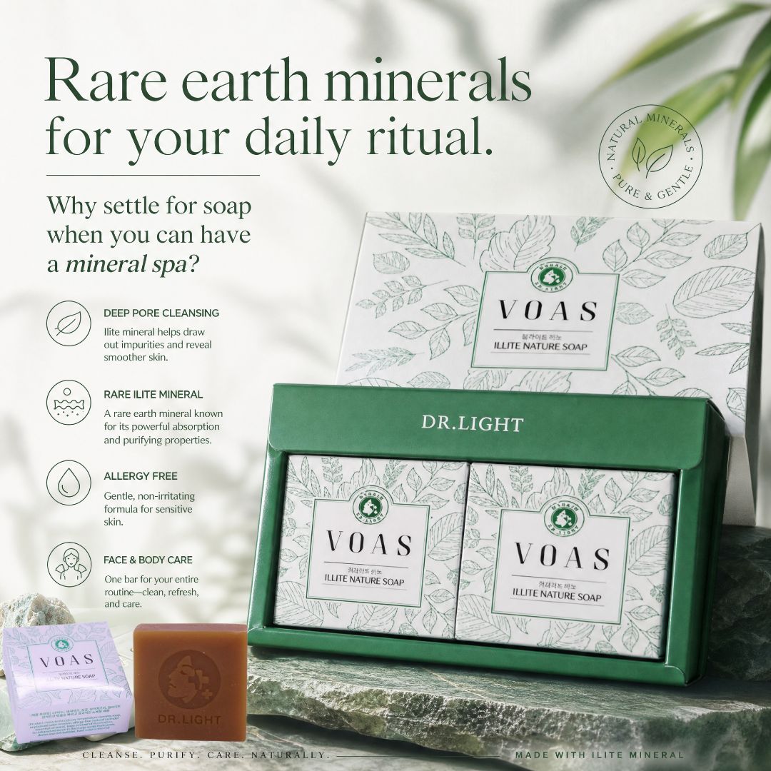 VOAS Illite Mineral Detox Bar – Premium 2-Piece Set